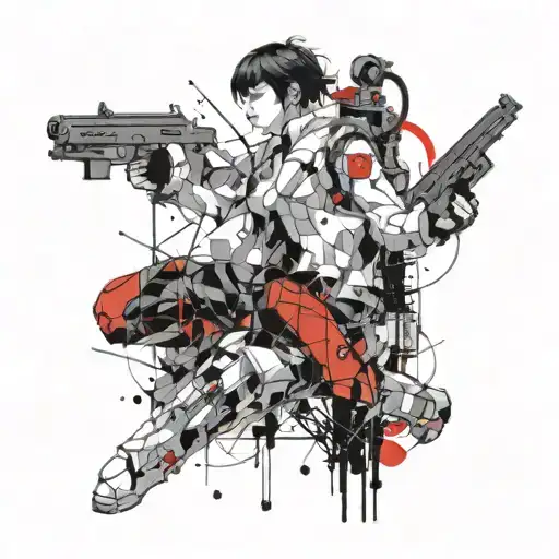 ghost in the shell tattoo design idea