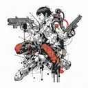 ghost in the shell tattoo design idea