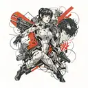 ghost in the shell tattoo design idea