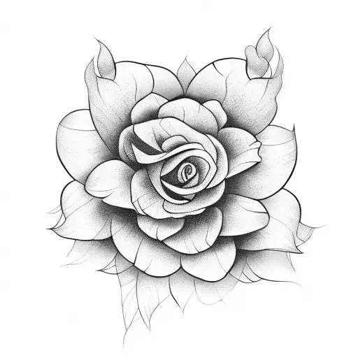 Flower tattoo design idea