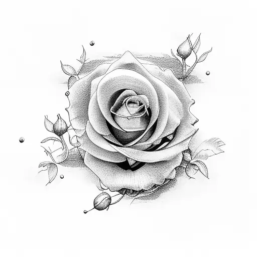 crucifi avec deux roses et des ailes d'anges. 1998 tattoo design idea