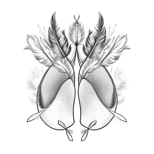 A whimsical tattoo featuring a ballet slipper transformed into a bird with intricate feather details tattoo design idea