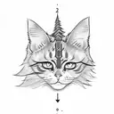 a tattoo with the text "im saving this pussy for lea seydoux" with an a arrow points down tattoo design idea