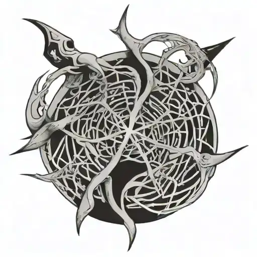 web of wyrd tattoo design idea