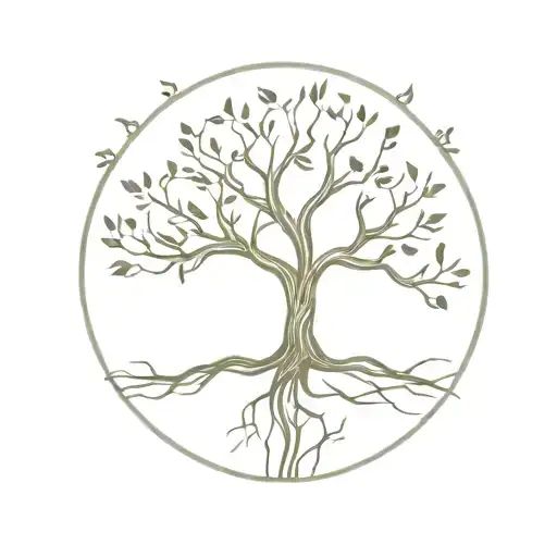 Combine a tree of knowledge with a minimalist style tattoo design idea