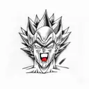 Majin Vegeta tattoo design idea