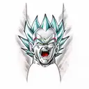 Majin Vegeta tattoo design idea