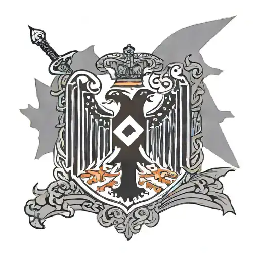 germany outline and a scotland flag  tattoo design idea