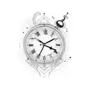 Even A Broken Clock Is Right Twice A Day tattoo design idea