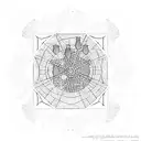 A dotwork tattoo featuring a stylized map of Iran with intricate patterns representing famous places like Persepolis, thirty-three bridges, Minarjanban, Hormuz Island, the Caspian Sea, and the names of big cities. tattoo design idea