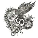 the four elements in Urdu and a pheonix rising tattoo design idea