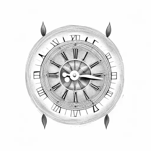 Clock showing 11:11 tattoo design idea