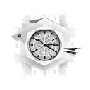 Clock showing 11:11 tattoo design idea