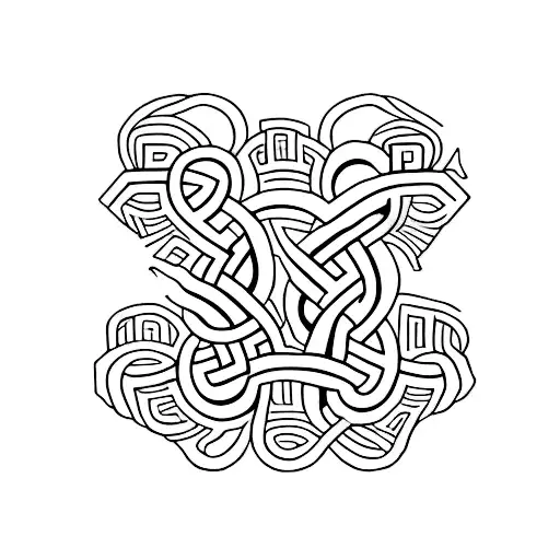 Tattoo of my grandparents' initials intertwined tattoo design idea