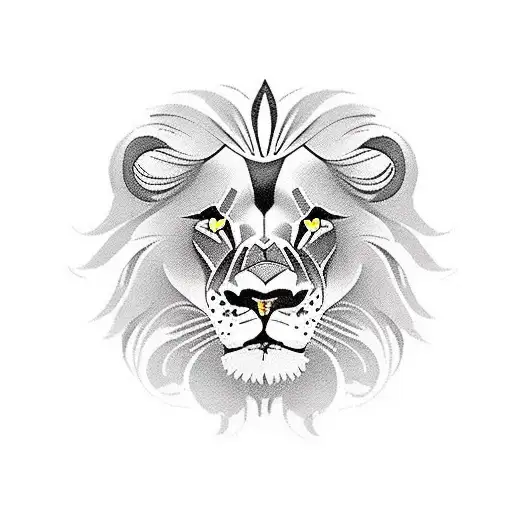 Write a text that symbolizes a lion's head. In the text it should read: "Şampiyon Galatasaray" tattoo design idea