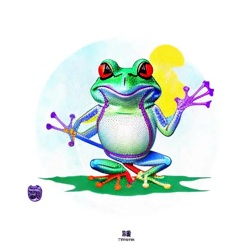 frog samurai  tattoo design idea