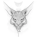 light rays tattoo design idea