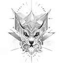 light rays tattoo design idea