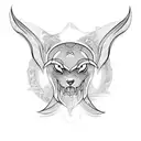 light rays tattoo design idea