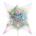 rays of light tattoo design idea