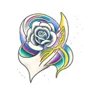 rays of light tattoo design idea