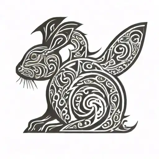 bunny tattoo design idea