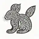 bunny tattoo design idea