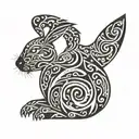 bunny tattoo design idea