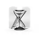 zero o'clock hourglass tattoo design idea