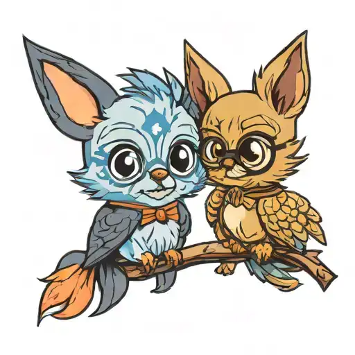 Bluey x Harry Potter characters tattoo design idea