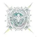 Zodiac signs intertwined with elements of nature tattoo design idea