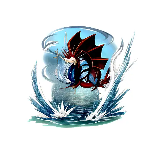 shiny gyarados tattoo design idea