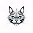 Alice in wonder land with the Cheshire cat tattoo design idea