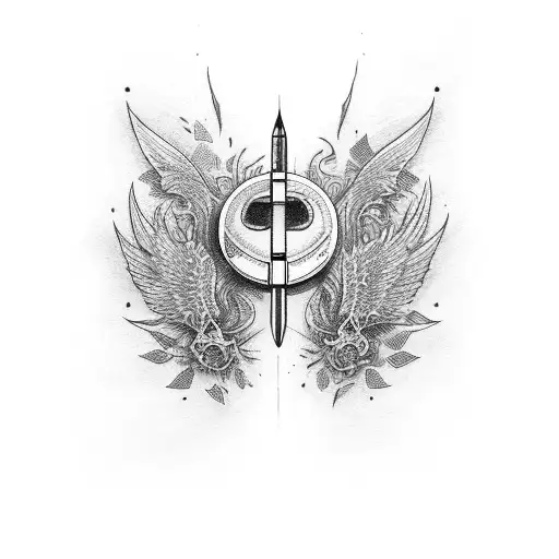 switchblade that says "here's to life" tattoo design idea