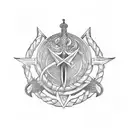 Ace of Spades with dragons and vikings tattoo design idea