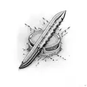 switchblade that says "here's to life" tattoo design idea