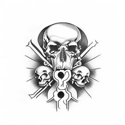 hourglass, memento mori, skulls tattoo design idea