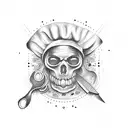 chef knife tattoo design idea