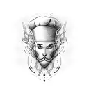 chef knife tattoo design idea