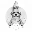 chef knife tattoo design idea