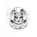 chef knife tattoo design idea