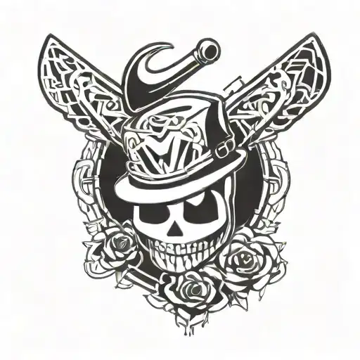 A tattoo design Avicii and Marshmello's and David Gueta iconic logos  tattoo design idea