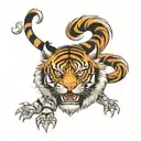 Irezumi tiger head tattoo design idea