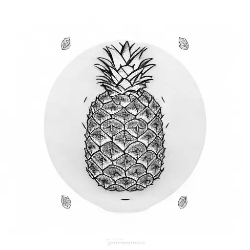 Pineapple tattoo design idea