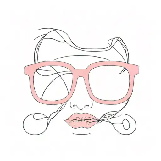 drug addiction addiction pink glasses tattoo design idea