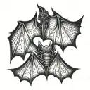 Bat wings gothic  tattoo design idea