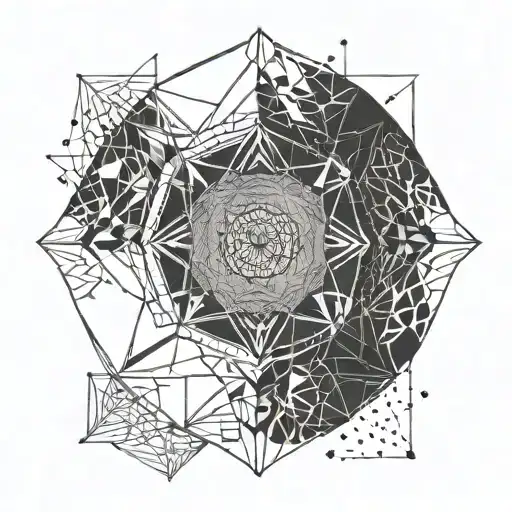 geometric mandala design tattoo design idea