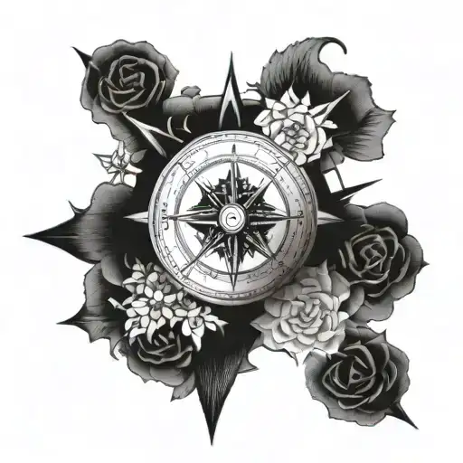 vintage compass rose tattoo tattoo design idea