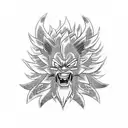 black goku tattoo design idea