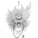 black goku tattoo design idea